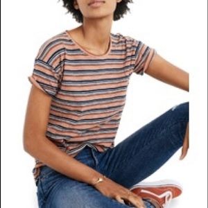 Madewell multicolor striped tshirt